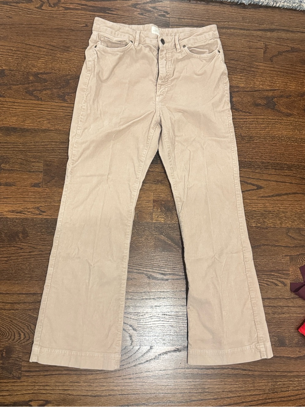 ANN MASHBURN Light Beige Corduroy Pants